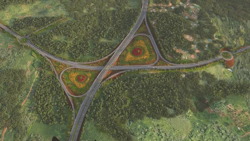 Construction de la section T1: Mbankomo RN3-Nkolmeyang RN10 (L=36 km)