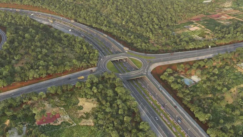 Construction de la section T2: Nkozoa RN1-Nkolmeyang RN10 (L= 21,8 km)